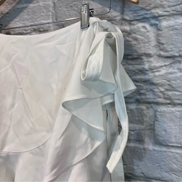 Cinq a Sept Luella Women’s 0 White Ruffle Wrap Skort Skirt